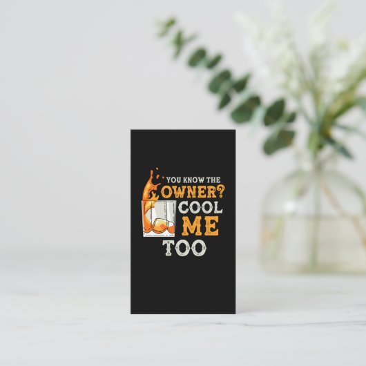 バーテおもしろいンダーとバーキーパージョーク混合学者 名刺 (スタンド正面)