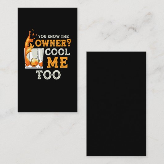 バーテおもしろいンダーとバーキーパージョーク混合学者 名刺 (正面/裏面)