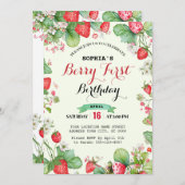 バーティー・ラブリー・ファースト・バースデー 招待状 (正面/裏面)