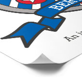 バーティー 文字 B 男の子の名前 意味 クレスト ポスター (角)