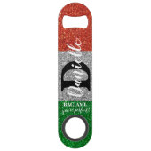 バーテンイタリアングリッター白黒モノグラムの スピード栓抜き (裏面)