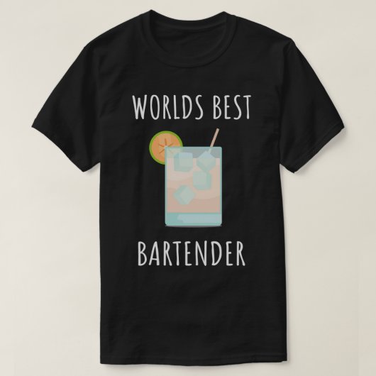 バーテンダーおもしろいことわざ26 Tシャツ (デザイン正面)