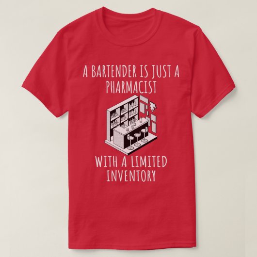 バーテンダーおもしろいことわざ30 Tシャツ (デザイン正面)
