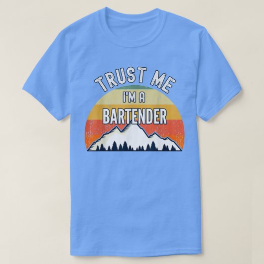 バーテンダーおもしろいは私を錆ばす Tシャツ (デザイン正面)