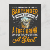 バーテンダーおもしろい引用文バーアルコールウェイターユーモア ポストカード (正面)