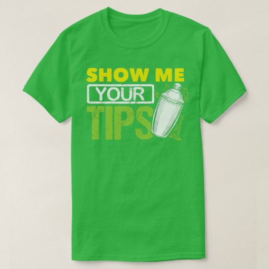 バーテンダーおもしろい11 Tシャツ (デザイン正面)