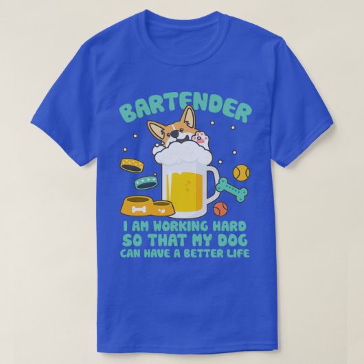 バーテンダーおもしろい23 Tシャツ (デザイン正面)