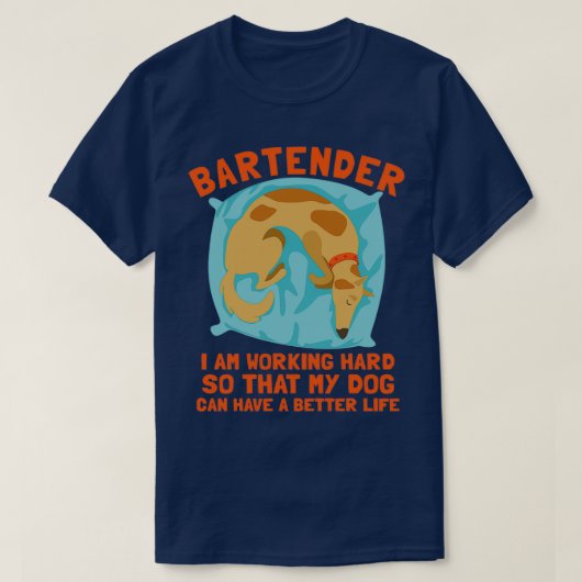 バーテンダーおもしろい31 Tシャツ (デザイン正面)