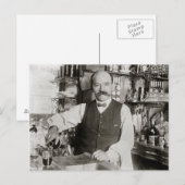 バーテンダーが飲み物を注ぐ、1910年 ポストカード (正面/裏面)