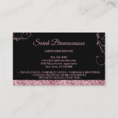 バーテンダーきらめくピンクブラック 名刺 (裏面)