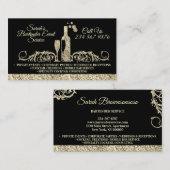 バーテンダーきらめく金ゴールド印刷 名刺 (正面/裏面)