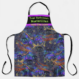 バーテンダーに毒の名をパーソナライズされた付け エプロン