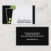 バーテンダーのカクテルの調整者の名刺 名刺 (正面/裏面)