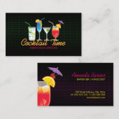 バーテンダーのカクテルはMixologistの名刺を飲みます 名刺 (正面/裏面)