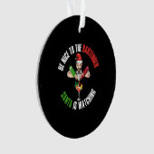 バーテンダーのサンタクロースおもしろいの贈り物に優しい オーナメント (正面)