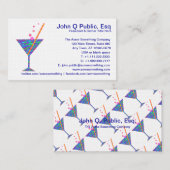 バーテンダーのナイトクラブのマルティーニのガラス名刺 名刺 (正面/裏面)