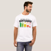 バーテンダーのバッテリー寿命 Tシャツ (正面フル)