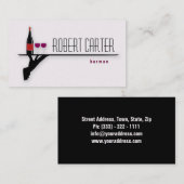 バーテンダーのバーのウェートレスのカクテルのワイナリーのワインのソムリエ 名刺 (正面/裏面)