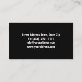 バーテンダーのバーのウェートレスのカクテルのワイナリーのワインのソムリエ 名刺 (裏面)