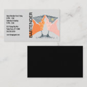 バーテンダーのバーのパブの所有者のマルティーニ 名刺 (正面/裏面)