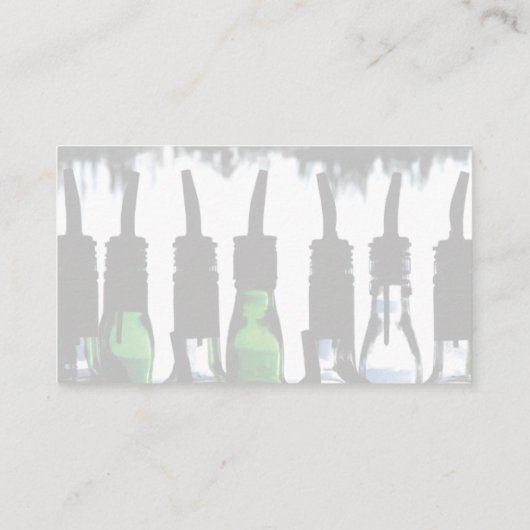 バーテンダーのユニークなデザインの名刺 名刺 (裏面)