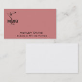 バーテンダーの名刺のバーテンダーのロゴ 名刺 (正面/裏面)