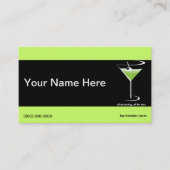 バーテンダーの名刺のマルティーニガラス 名刺 (正面)