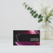 バーテンダーの名刺の上品なマルティーニのカクテル 名刺 (スタンド正面)
