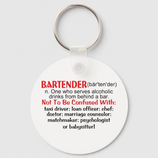 バーテンダーの定義 キーホルダー (正面)