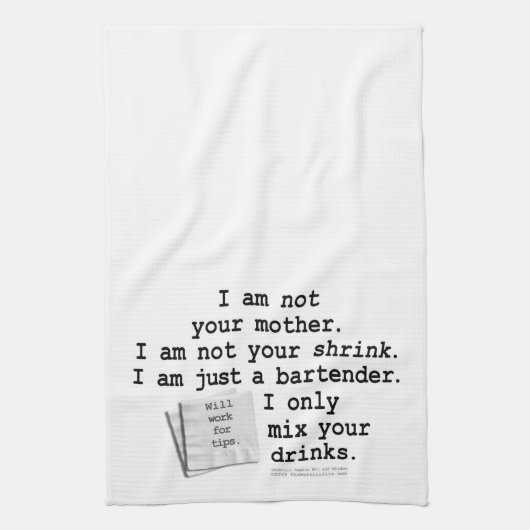 バーテンダーの詩の台所、Bathまたはバータオル キッチンタオル (縦)