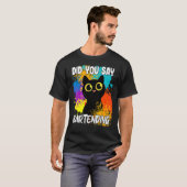 バーテンダーの黒猫と言いましたか Tシャツ (正面フル)