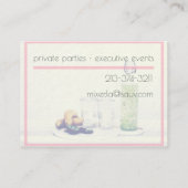 バーテンダーのmixologistの緑の名刺 名刺 (裏面)