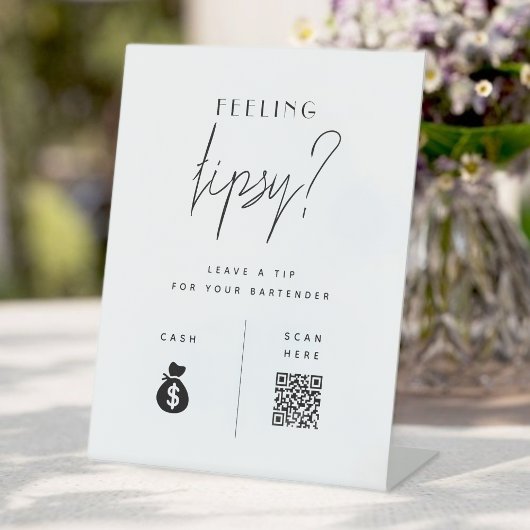 バーテンダーのQRコード記号のヒント 台座サイン