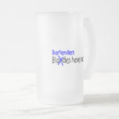 バーテンダーはより多くの楽しい時を過します フロストグラスビールジョッキ (正面右)