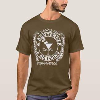 バーテンダーを食い物にして覚えやすい経験をする Tシャツ