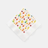 バーテンダーアルコール混合飲料カラフルパーティー 縁ありカクテルナプキン (角)