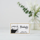 バーテンダーエレガントカクテルの名刺 名刺 (スタンド正面)