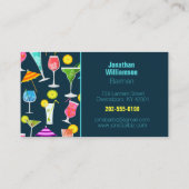 バーテンダーカラフルカクテルパターン 名刺 (裏面)