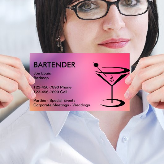バーテンダークールビジネスカード 名刺