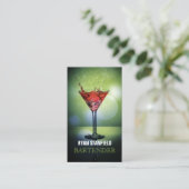 バーテンダーグリーン《写真》ぼけ味 名刺 (スタンド正面)