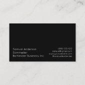 バーテンダーソムリエの名刺 名刺 (裏面)