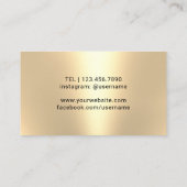 バーテンダーソムリエブラック&金ゴールドワイン 名刺 (裏面)