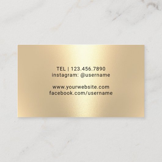 バーテンダーソムリエブラック&金ゴールドワイン 名刺 (裏面)