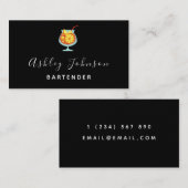 バーテンダーソムリエ熱帯カクテルブかわいらしラック 名刺 (正面/裏面)