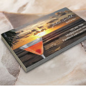 バーテンダートロピカルサンセットビーチカクテル 名刺