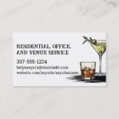 バーテンダードリンクワインmartiniブランディグラス 名刺 (裏面)