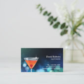 バーテンダーナイトクラブカクテルバー モダン 名刺 (スタンド正面)
