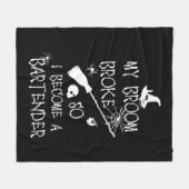 バーテンダーハロウィーン フリースブランケット (正面(横))