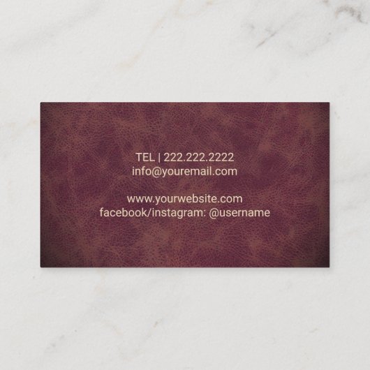 バーテンダーバーエレガントクラブレザーソムリエ 名刺 (裏面)