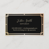 バーテンダーバークモダンラブ金ゴールドアールデコ 名刺 (裏面)